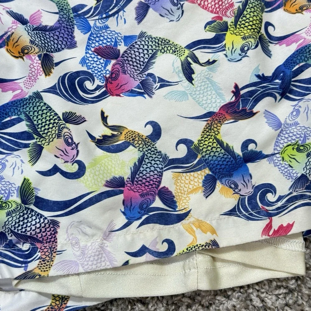 Michael's Swimwear Mens M Koi Fish Swim Trunks Cyclist Liner Multicolor Morocco